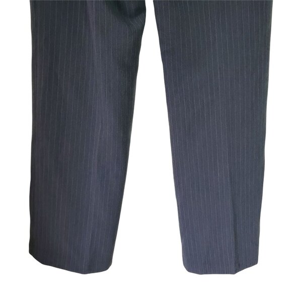 VANHEUSEN Womens Pants 2R Pinstripe Stretchy Gray Pink Mid Rise Office Career - Picture 7 of 11